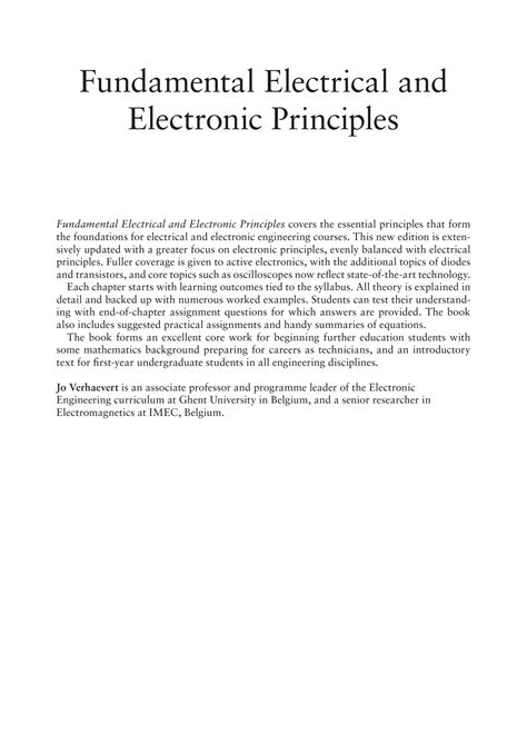 electronic principles solutions|Electrical and Electronic Principles and Technology.